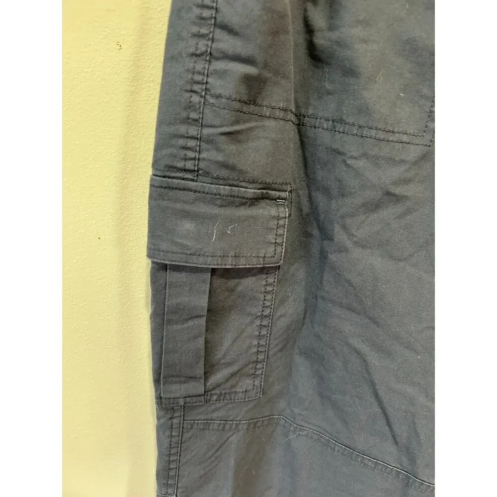 L.L. Bean flannel lined blue pants womens 16 petite favorite fit cargo gorpcore - Picture 3 of 8